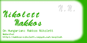nikolett makkos business card
